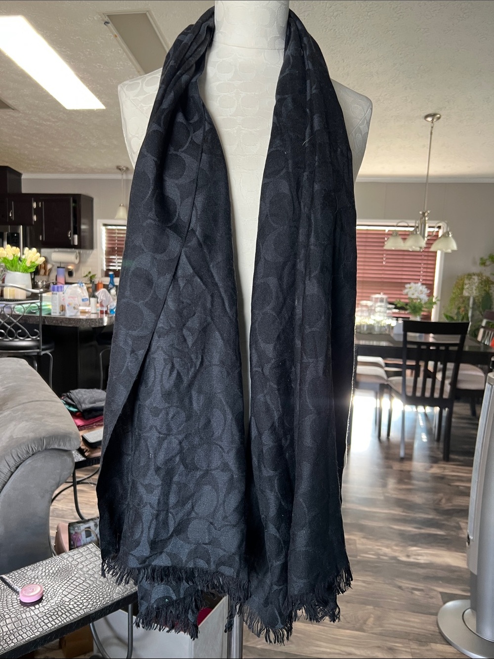Coach Signature Logo scarf